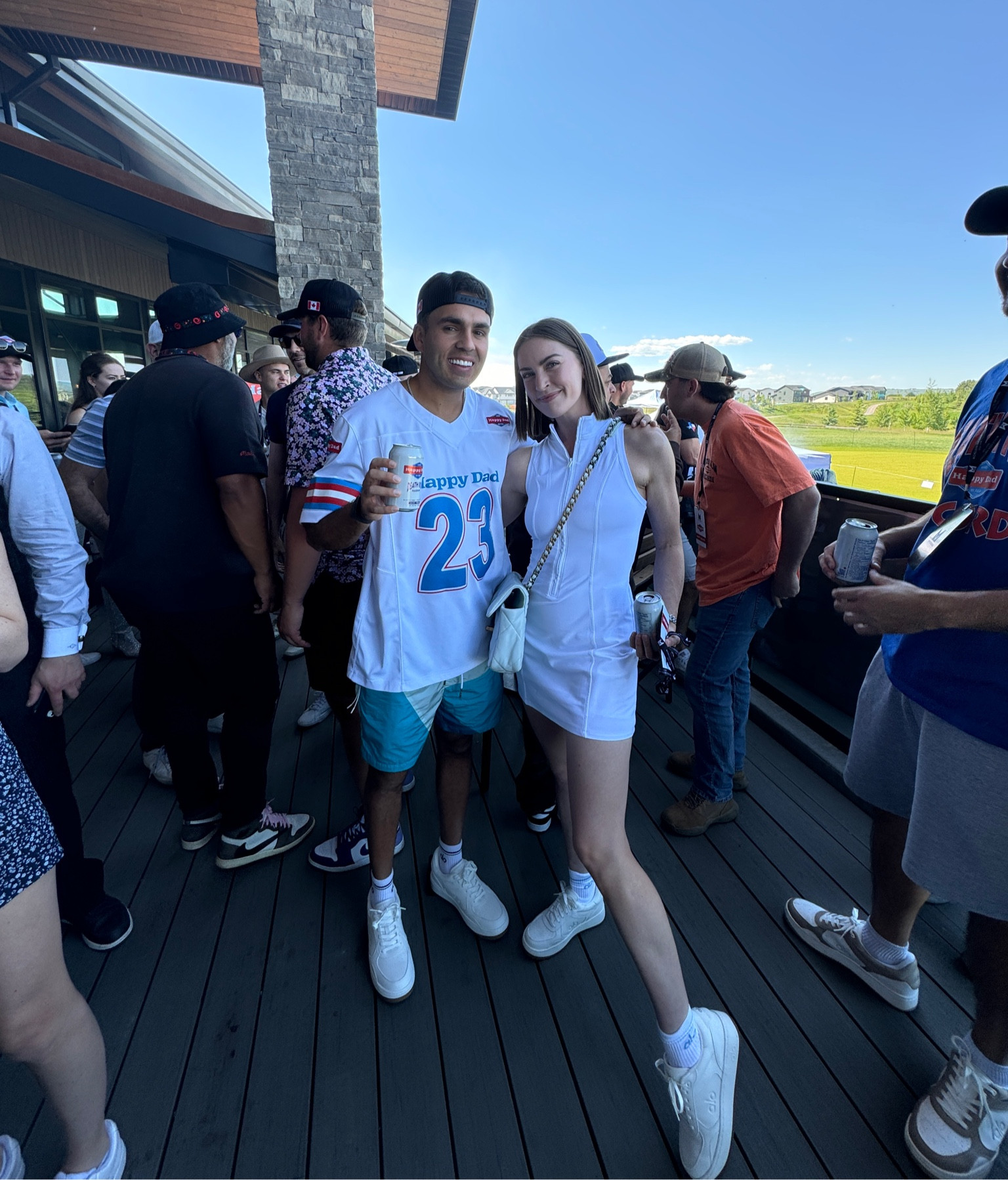 Matching sneakers and socks with Kyle from Nelk Boys 