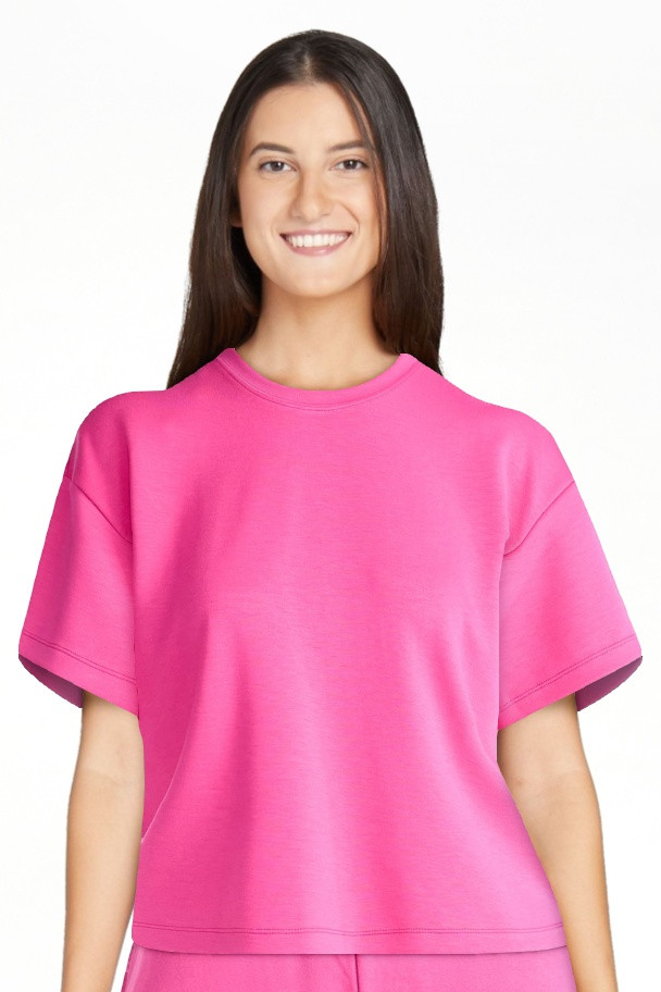 Scoop Women's and Women's Plus New Scubaknit Tee with Short Sleeves, Sizes XS-4X | Walmart (US)