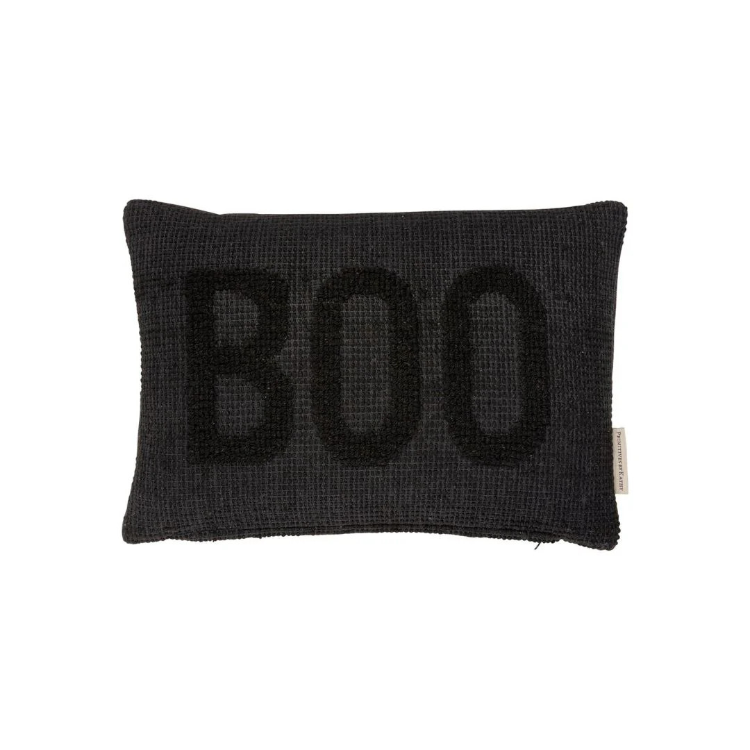 Boo Pillow-Black | Pink Antlers