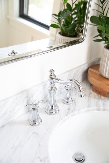 Sharing an up close look at my Moen Weymouth bathroom sink faucet. I love the slightly vintage feel these give… I love them so much that I also installed the same ones that’s in my primary bathroom too! The quality is great, exactly what you’d expect from a Moen piece. I’m also linking some similar looks for less that have great reviews!

#LTKstyletip #LTKsalealert #LTKhome