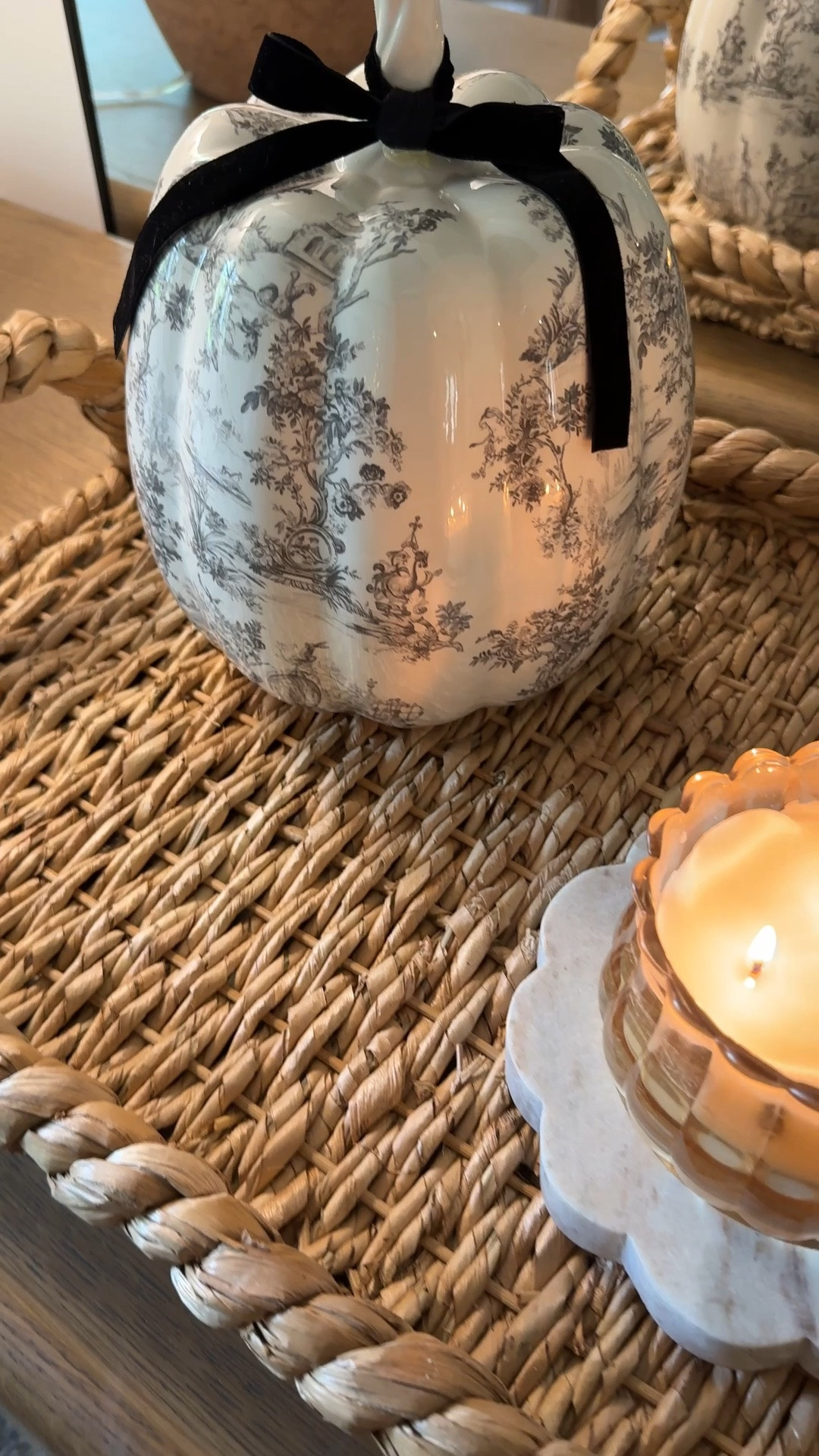 This chic fall pumpkin is a beautiful elevated piece for this season that doesn’t feel too cheesy! I really love the design and added ribbon on top! 😍

#LTKSeasonal #LTKHome #LTKSaleAlert