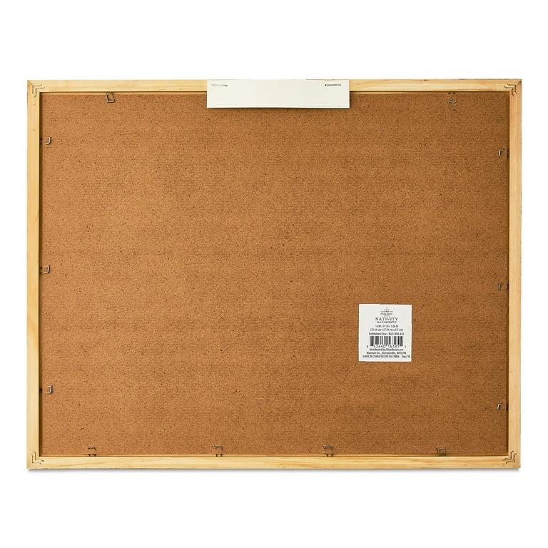 Nativity Scene with Bethlehem Star Framed Christmas Wall Art, 14" x 11", by Holiday Time | Walmart (US)