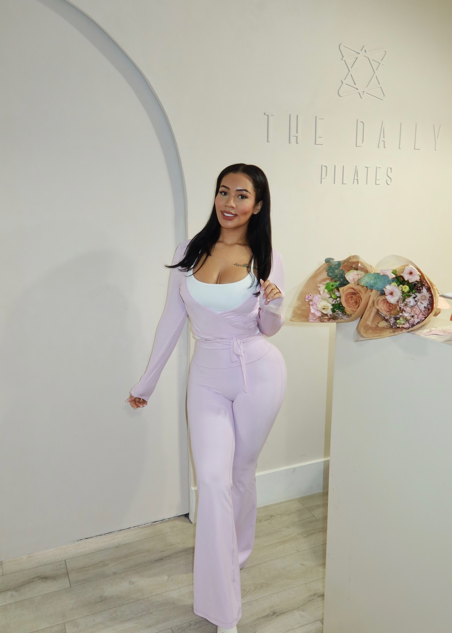 galentines pilates ootd 🎀🩰💗🫧
