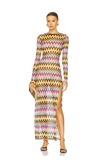 Missoni Long Cover Up in Multi With Dark Base in Yellow. - size 36/0 | Revolve Clothing (Global)