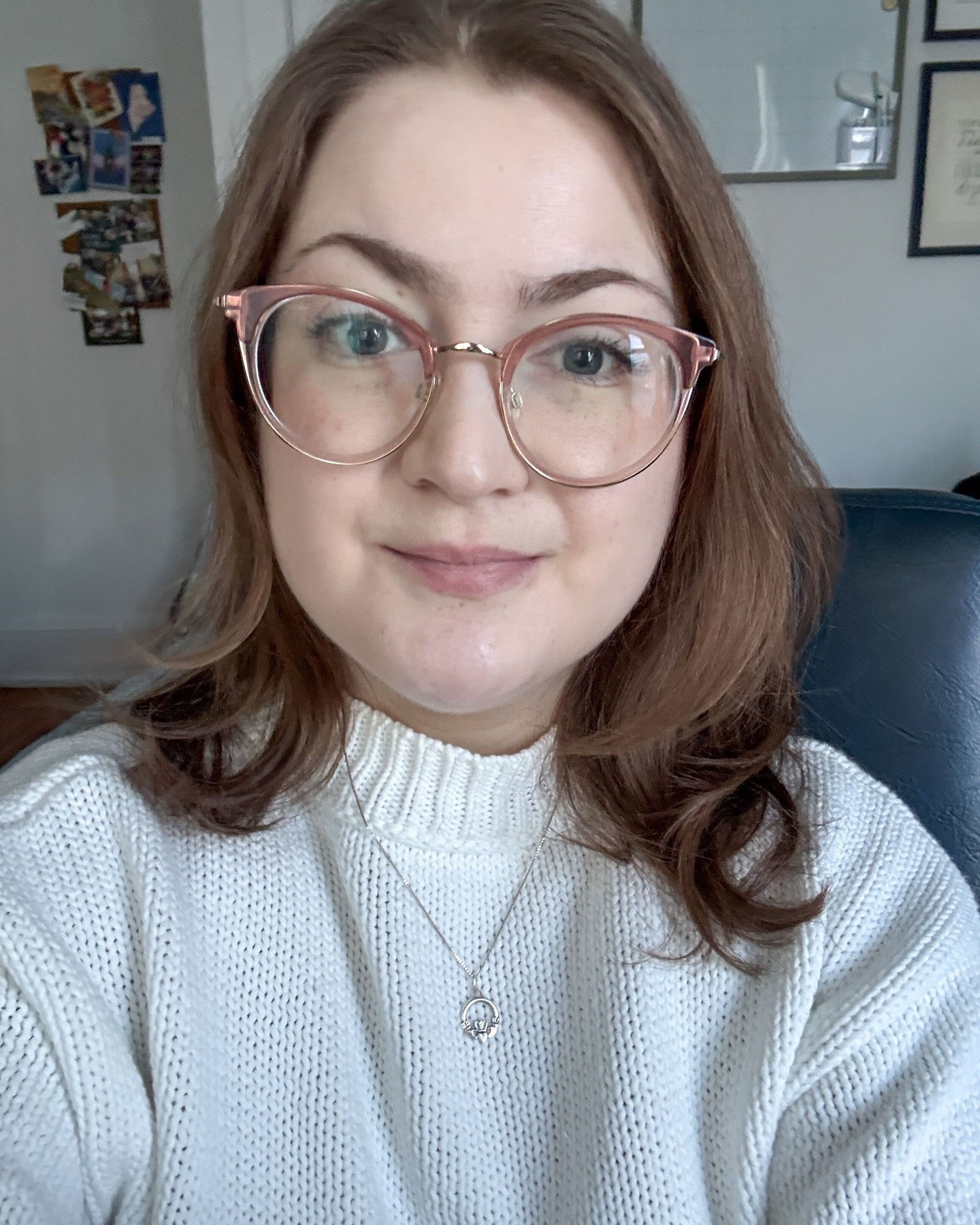 This is the face of coronary artery disease⁣
⁣
Yup, I have heart disease. ⁣
⁣
I've mentioned this in bits and pieces over the last year, but in 2025, I was diagnosed with coronary artery disease.To be clear, I have basically the lowest amount of artery calcification possible to still have heart disease, but I still have it. ⁣
⁣
Coronary artery disease is a complication of rheumatoid arthritis, as cholesterol can be increased by inflammation. As I hung around the border of coronary artery disease, I got COVID. ⁣
⁣
COVID is also an inflammatory condition, which is why research shows that COVID can increase risk of heart disease. ⁣
⁣
We're keeping an eye on it now, and increasing my cholesterol medication has helped keep my cholesterol down. Which is good because I already eat a pretty heart-healthy diet and exercise is tricky for me. ⁣
⁣
If you have an inflammatory condition like RA or Crohn's, you should know that that inflammation can contribute towards cholesterol levels and therefore heart disease, especially if you've had COVID (and every time you get it increases your risks). ⁣
⁣
⬛⁣
⁣
I’m Kate, a chronic illness patient and advocate sharing what my life is like with 10+ chronic illnesses. Follow me for more and check out my blog at katethealmostgreat.com⁣⁣⁣⁣⁣⁣⁣⁣⁣⁣⁣⁣⁣.⁣⁣⁣⁣⁣⁣⁣⁣
⁣
⬛⁣
⁣
ID: Kate takes a selfie. She's a white woman with auburn hair wearing a white sweater, silver Claddagh necklace, and pink glasses.⁣
⁣
#RheumatoidArthritis #CoronaryArteryDisease #HeartDisease #ChronicallyIll #AutoimmuneDisease