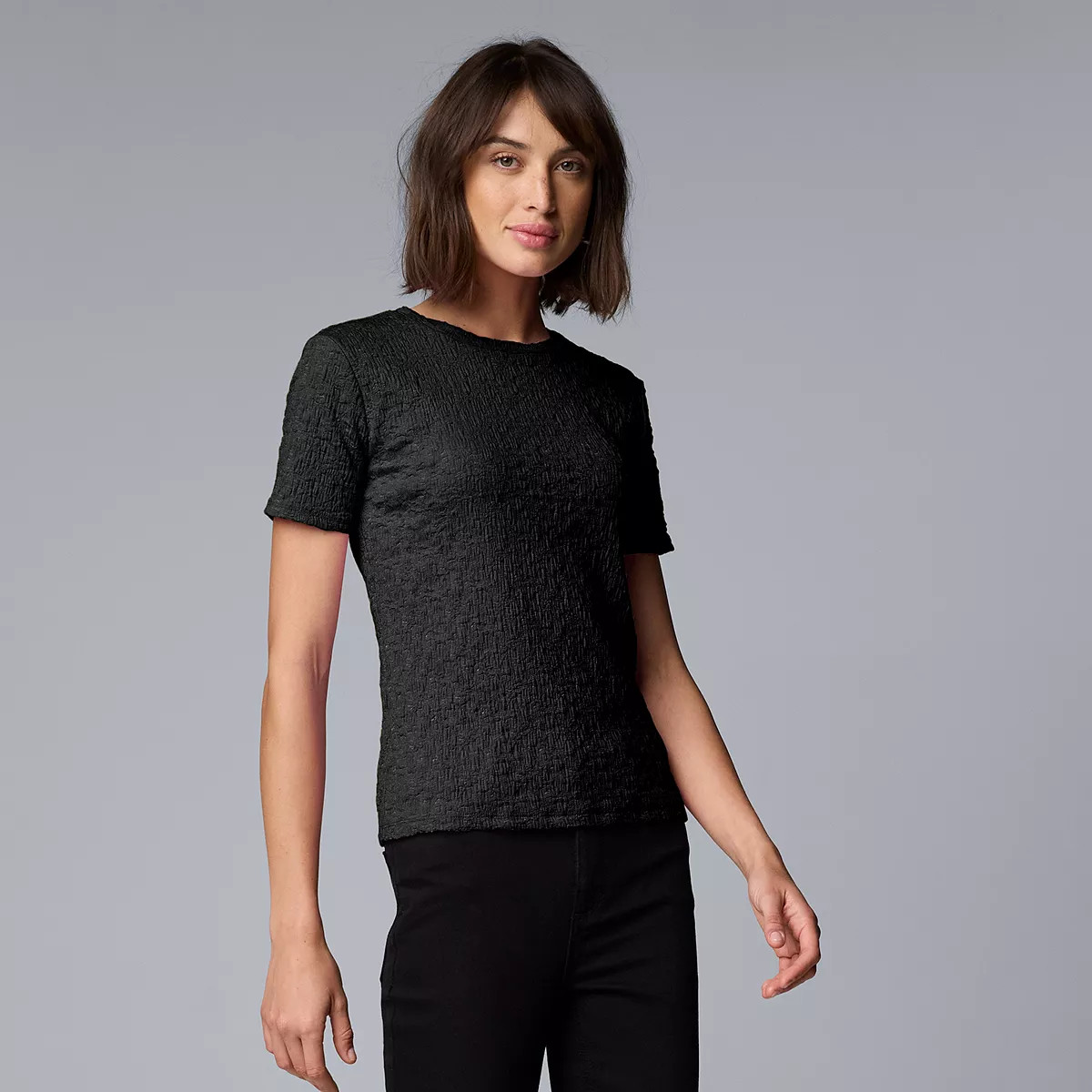 Women's Simply Vera Vera Wang Textured Tee | Kohl's