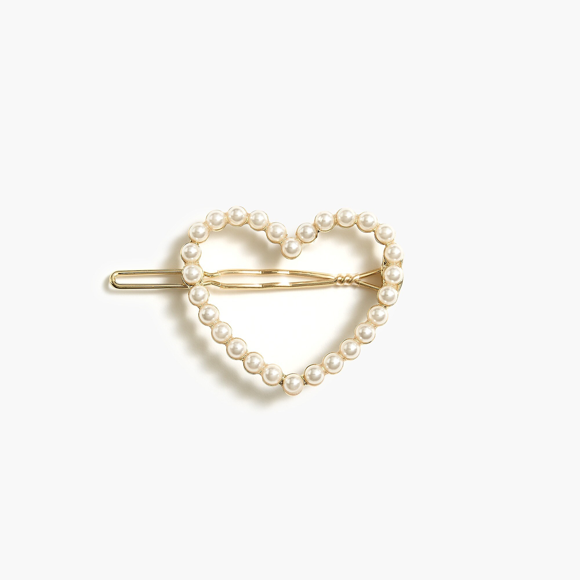 Pearl heart barrette | J.Crew Factory