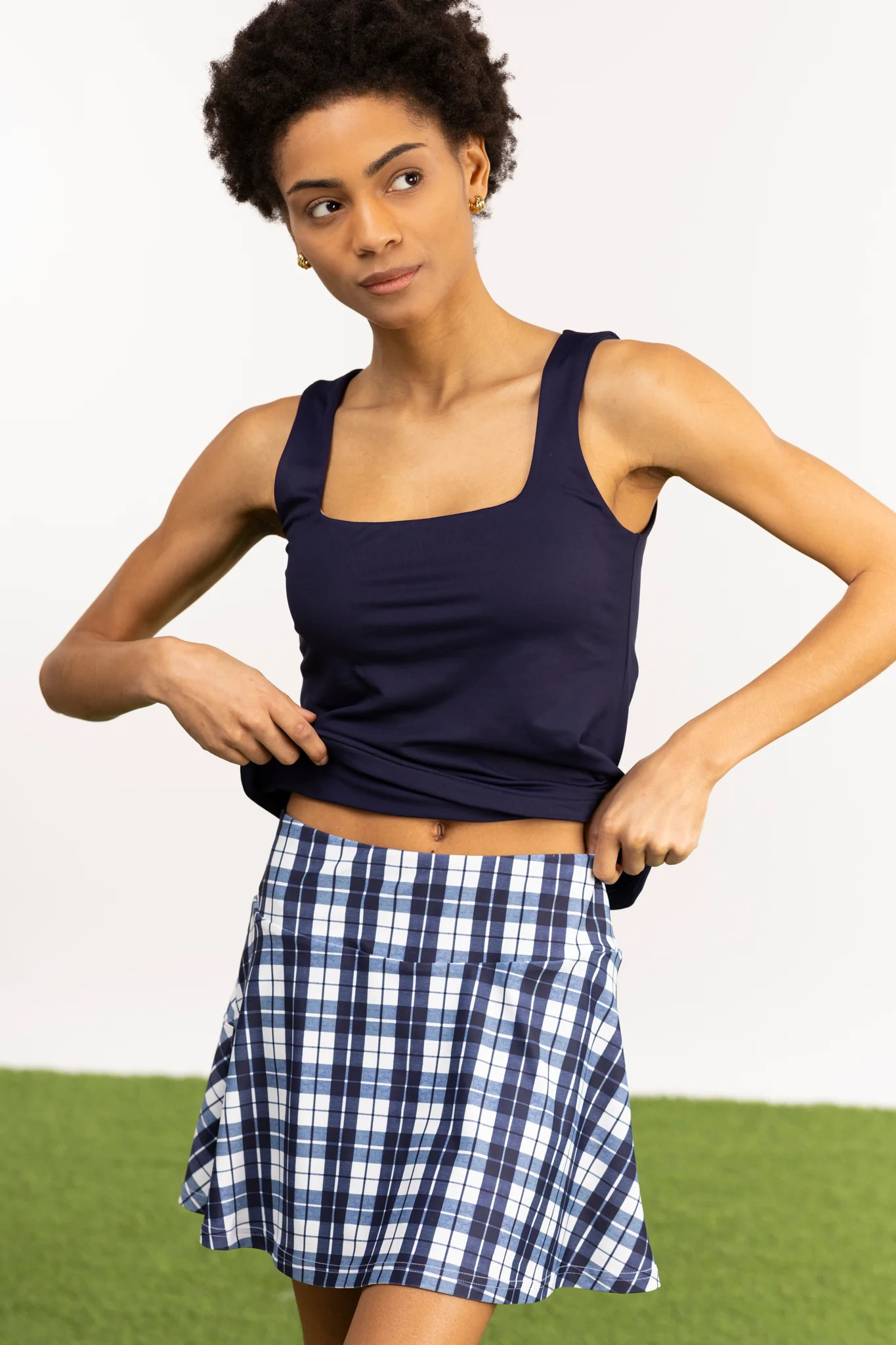 The Reese Skort - Mariners Plaid | Smith and Quinn