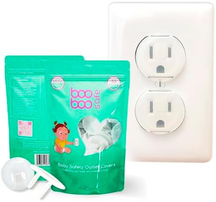 Baby Proof Outlet Covers - 50 Pack Transparent Socket Covers for Outlets - Easy Install Outlet Pl... | Amazon (US)
