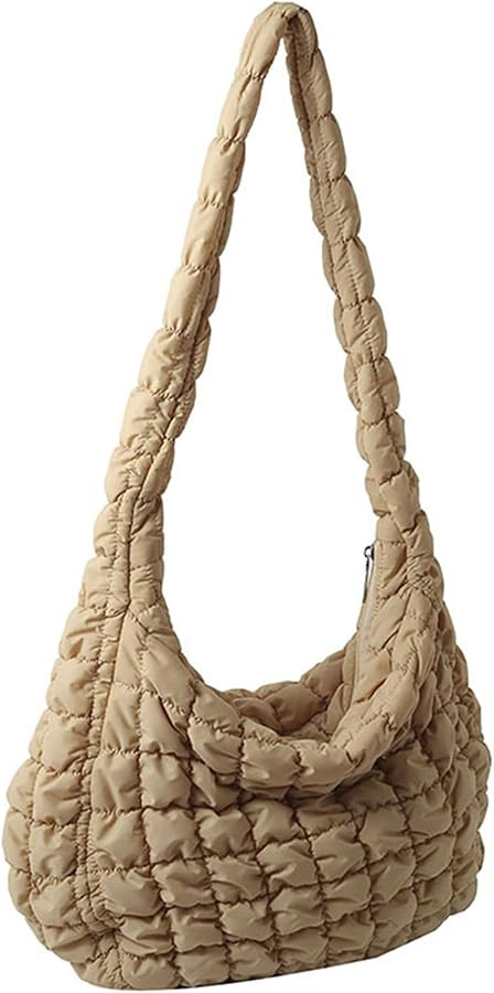 Quilted Tote Bag for Women Puffer Bags Large Padding Shoulder Bag Dumpling Underarm Bag Hobo Bag ... | Amazon (US)
