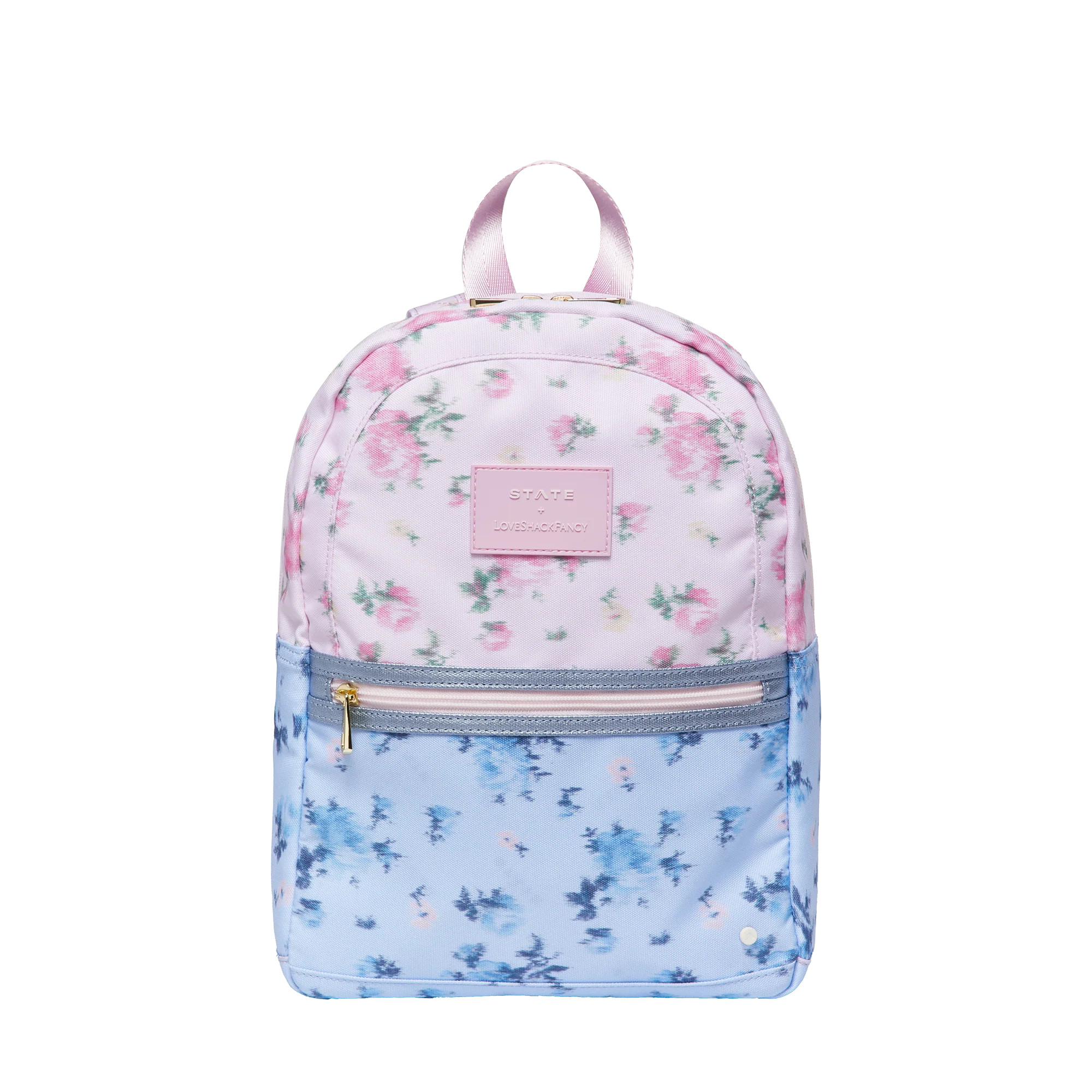 STATE Bags | LoveShackFancy Kane Kids Mini Travel Backpack Recycled Polyester Canvas Ikat Rose | STATE Bags