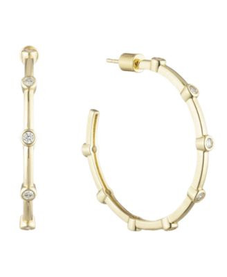 Diana Crystal Large Hoop Earrings | Macy's