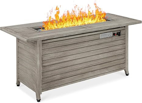 Best Choice Products 57in Propane Gas Fire Pit Table, 50,000 BTU Outdoor Rectangular Firepit for ... | Amazon (US)