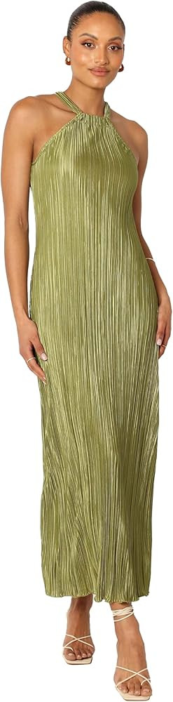 Petal & Pup Women's Melody Plisse Halter Maxi Dress | Amazon (US)