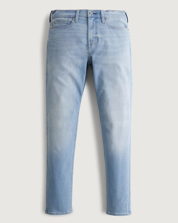 Light Wash Athletic Skinny Jeans | Hollister (US)