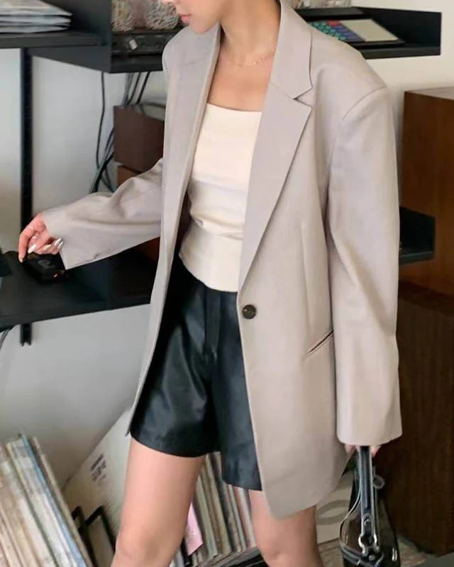 LEILA BLAZER BEIGE GREY | Sanna New York