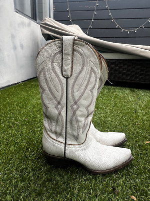 Idyllwind COLT White Leather Snip Toe Pull On Western Boots Women’s Size 7 B | eBay US
