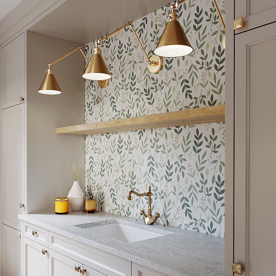 Generation Lighting Salem 7-in W 1-Light Satin Brass Transitional Incandescent Wall Sconce | Lowe's