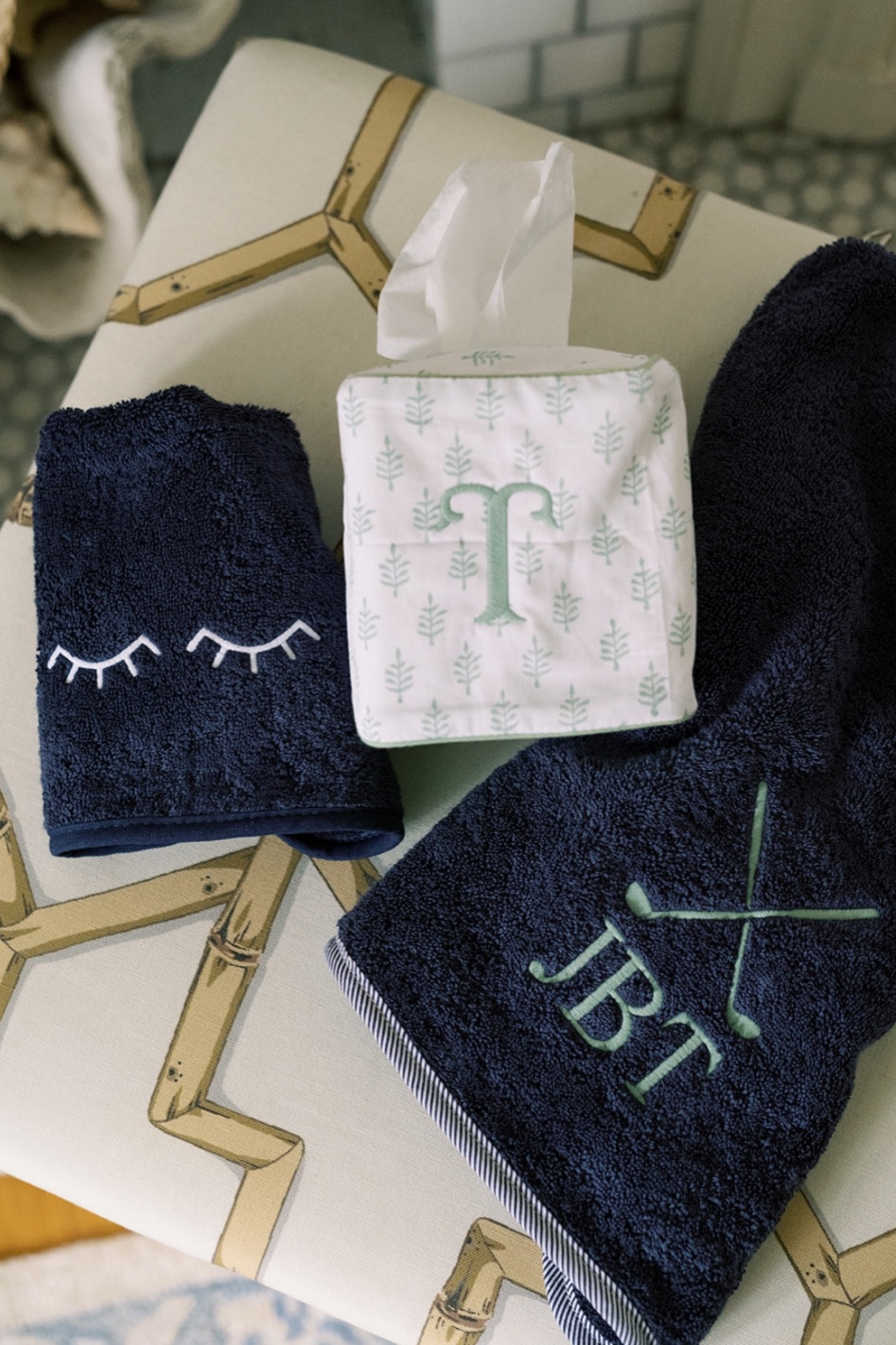 Some of my favorite personalized gifts are from weezie.  These make up towels, the block print tissue cover that can be monogrammed, and their new golf towel 

#LTKunder100 #LTKHoliday #LTKSeasonal