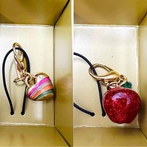 Coach Removable key chain bag charm bundle of two NEW Heart And Apple | Poshmark