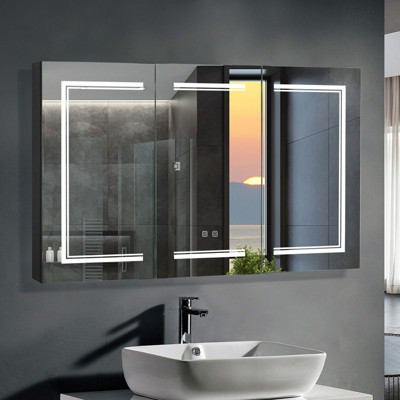 Catressa 48'' W 28'' H Framed Medicine Cabinet Mirror Adjustable | Target