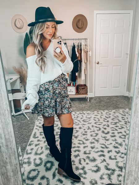 Love me a good skirt and sweater combo!! Plus these Walmart boots are my favorite so far this fall! (Save 15% off sweater and dress with code ilda15)

#LTKHoliday #LTKshoecrush #LTKSeasonal