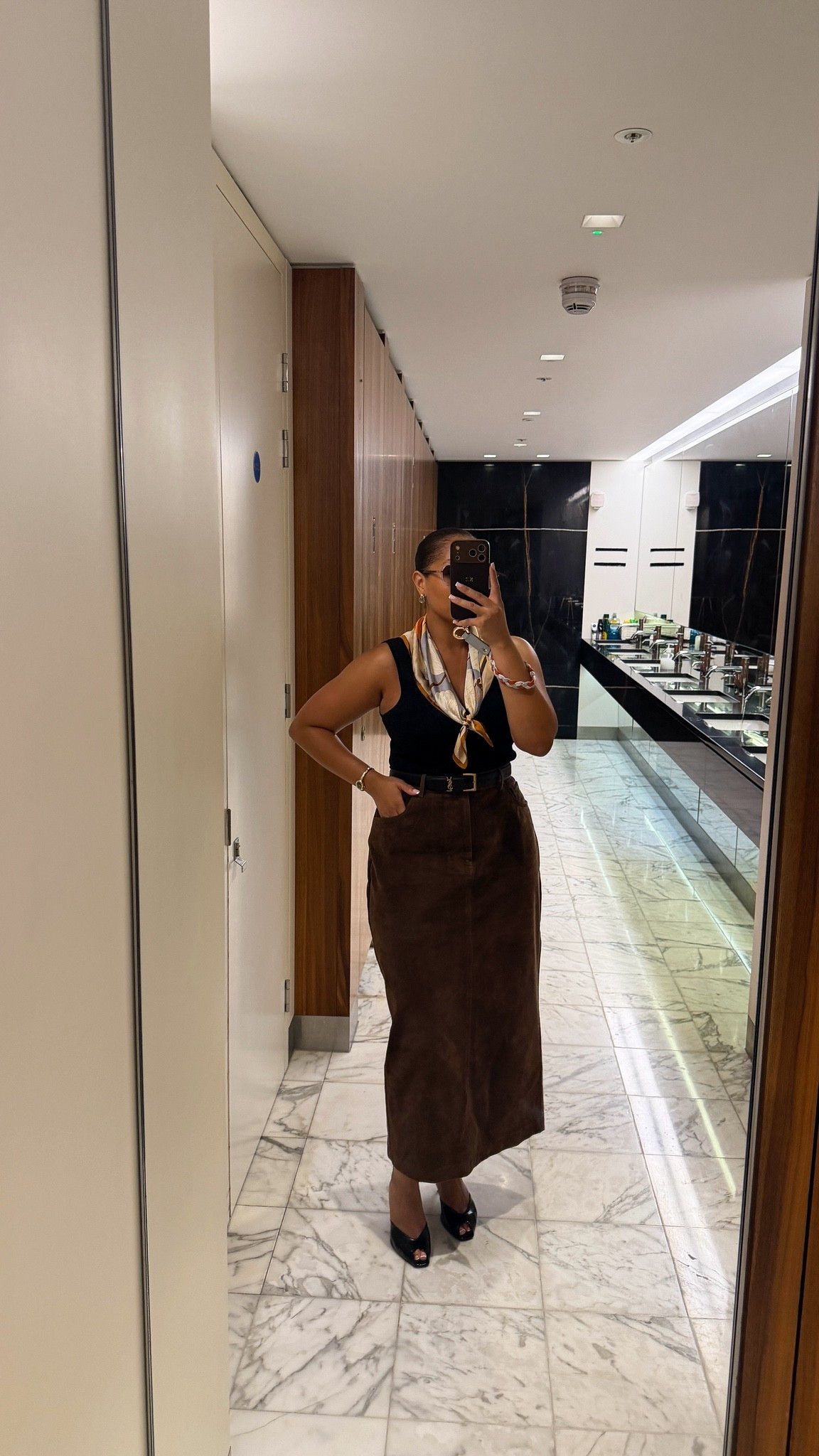 Suede skirt season 🤎 Keeping it simple with a black tank.

#LTKuk #LTKsummer #LTKworkwear