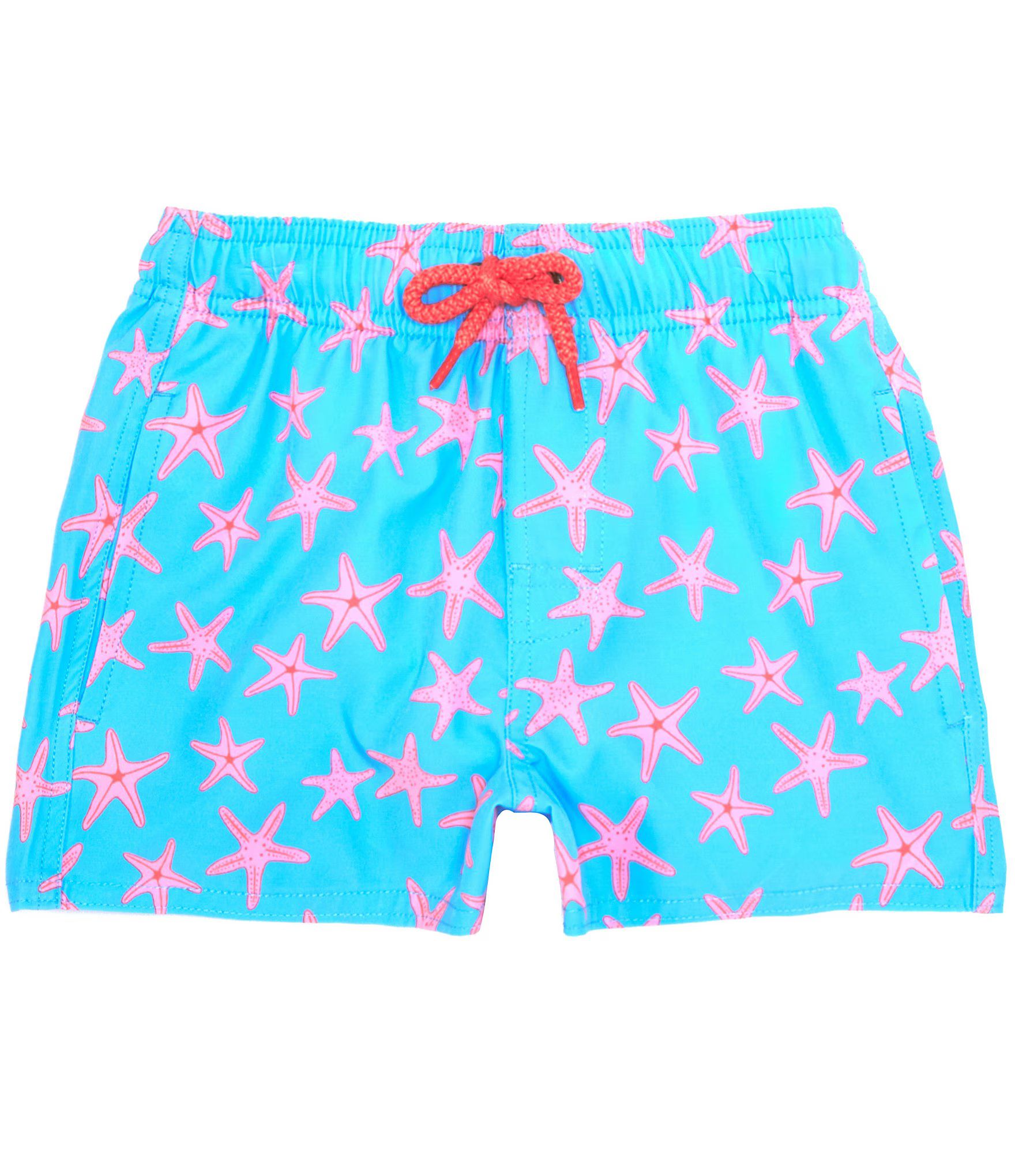 Little Boys 2T-7 Starfish Print Swim Trunks | Dillard's