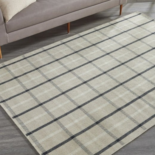 Custom Tattersall Toasted Coconut Wool Area Rug | The Perfect Rug