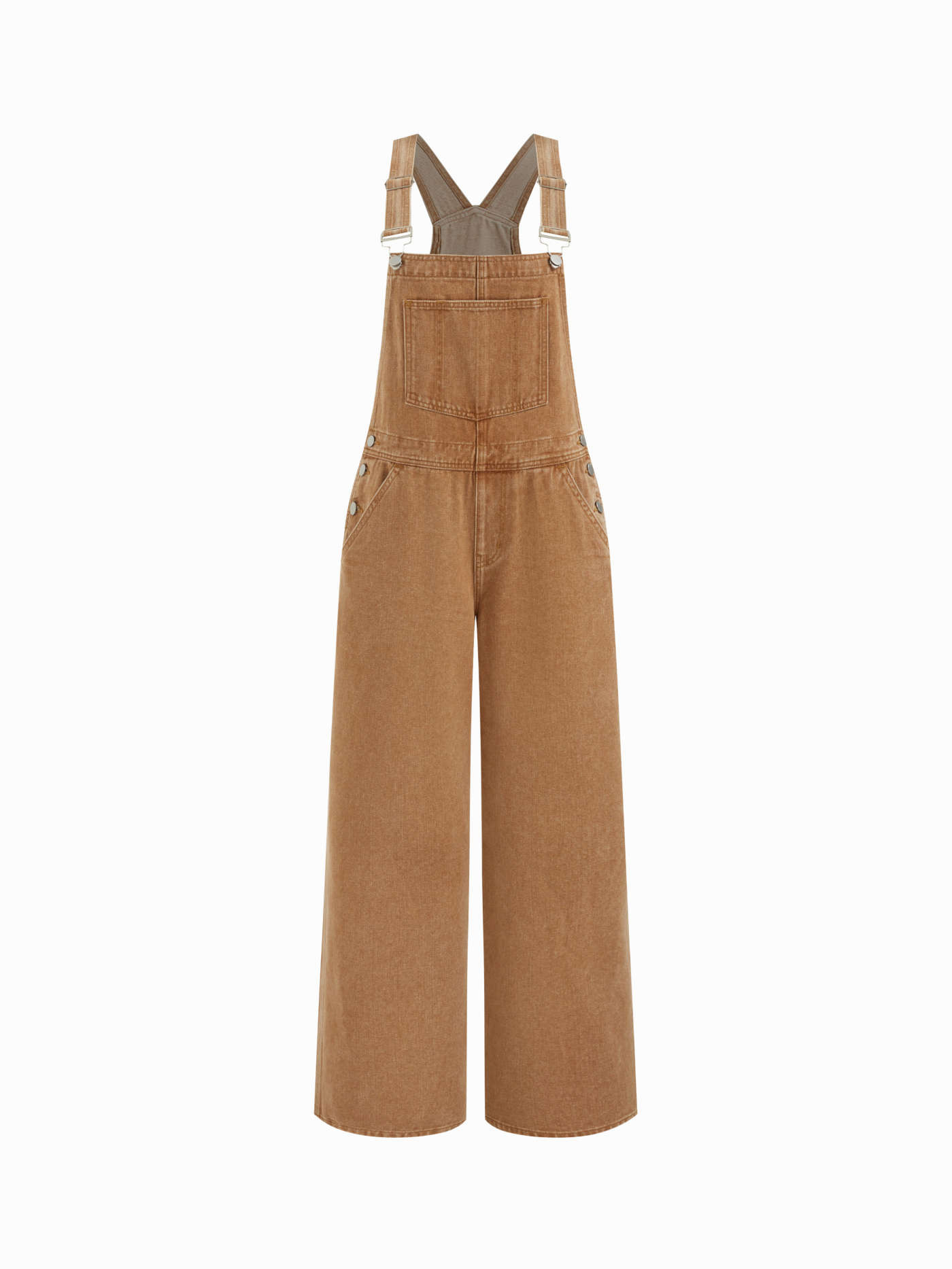 Denim Buckle Up Wide Leg Overalls | Cider