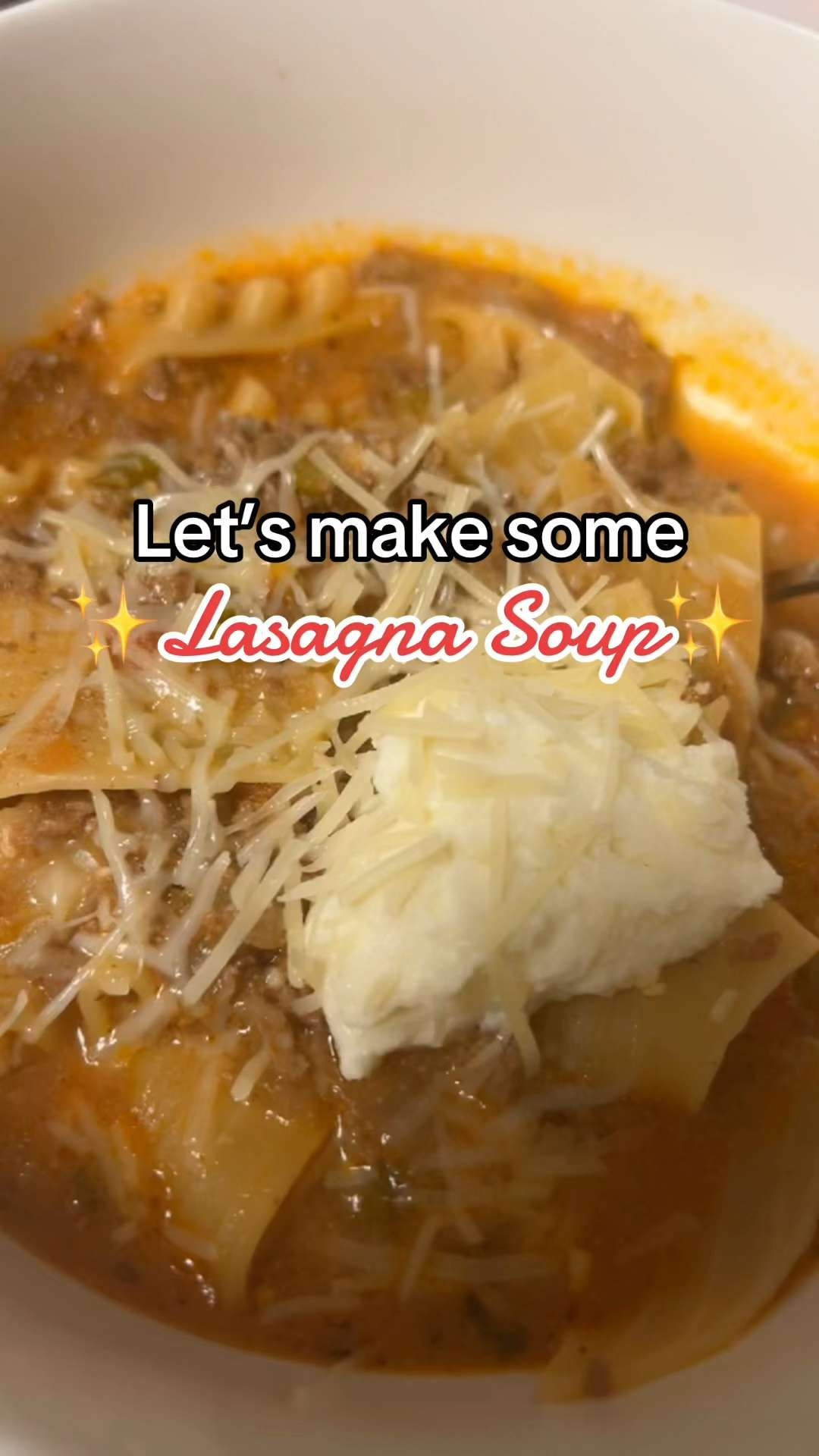 My variation of lasagna soup #fallsouprecipe 

 #LTKHome #LTKFindsUnder50