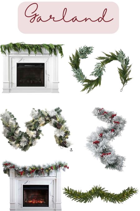 Christmas garland , Xmas decor , holiday decorations, holiday inspo , green garland , flocked garland, 

#LTKSeasonal #LTKhome #LTKHoliday