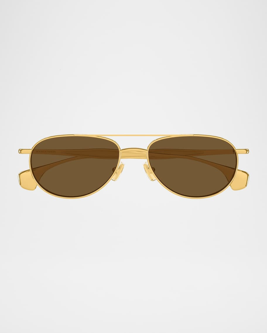 Fin 53mm Metal Aviator Sunglasses | Neiman Marcus