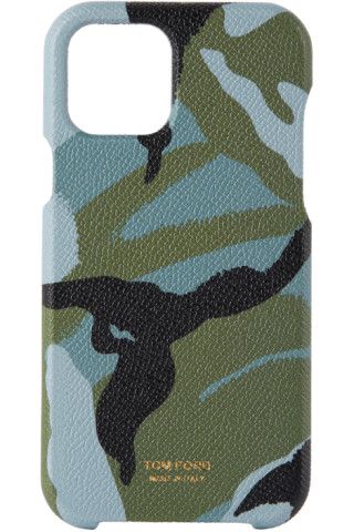 TOM FORD - Blue Camo IPhone 12 Pro Case | SSENSE