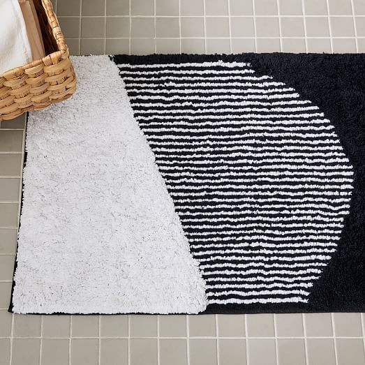 Organic Shadow Graphic Bath Mat | West Elm (US)
