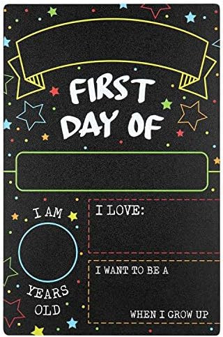 First Day Last Day of School Chalkboard Double Sided Sign - 12" x 7.9" | Amazon (US)