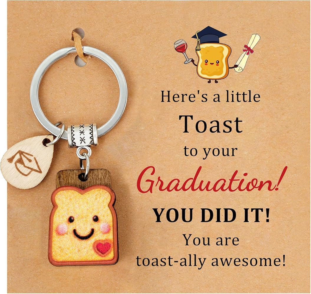 PEALICIOUS Cute Toast Keychain for Girls, New Beginnings Gifts for Best Friend as Next Chapter St... | Amazon (US)