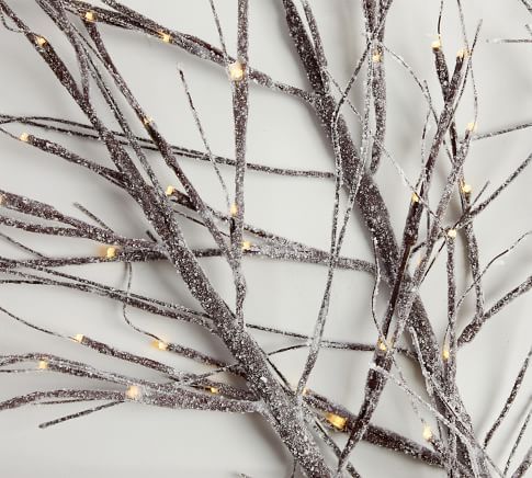 Pre-Lit Frosted Twig Bundle - Set of 3 | Pottery Barn (US)