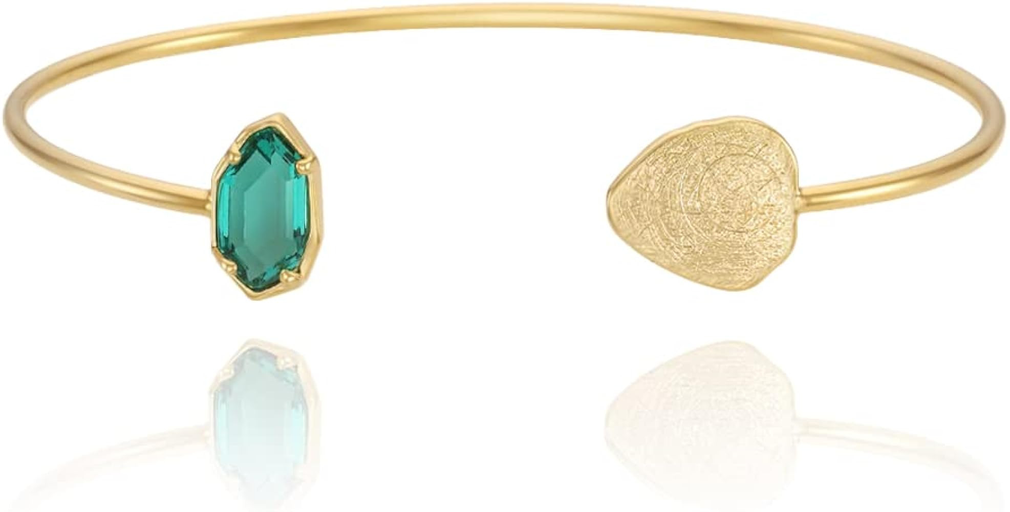 OZEL – Cuff Bracelets for Women – 18K Real Gold Plated Cuff Bracelet – Colorful Crystal Gol... | Amazon (US)