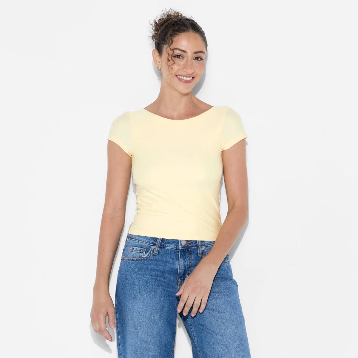 Women's Short Sleeve Boatneck Synthetic T-Shirt - Wild Fable™ | Target