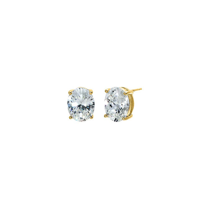Moissanite Oval Stud Earring | Adina Eden