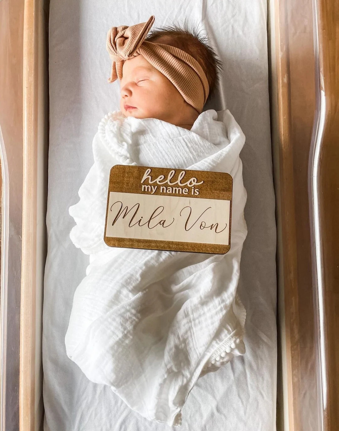 Hello My Name is Wooden Cutout / Birth Announcement /baby Name Announcement / Baby Shower Gift / ... | Etsy (US)