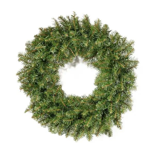 24" Fraser Fir Pre-Lit Warm White LED Artificial Christmas Wreath by Christopher Knight Home - le... | Bed Bath & Beyond