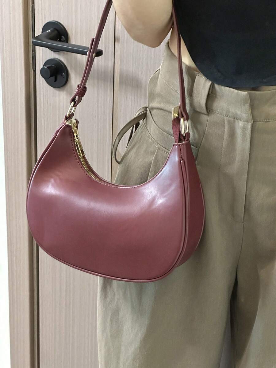 New Fashion Simple Atmosphere Crescent Luster Casual Classic All-Match Daily Commuting Detachable... | SHEIN