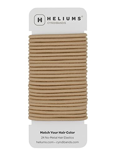 Cyndibands Elastic Hair Ties - Sandy Blonde - 24 Count, 4mm x 1.75 Inch Diameter Ponytail Holders | Amazon (US)