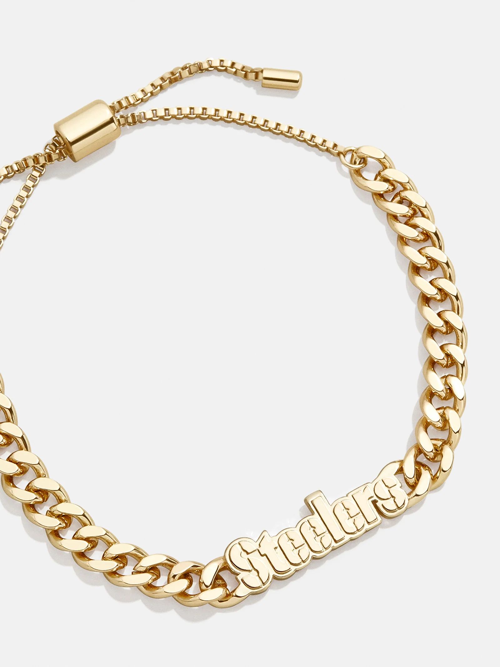 Pittsburgh Steelers NFL Gold Curb Chain Bracelet - Pittsburgh Steelers | BaubleBar (US)