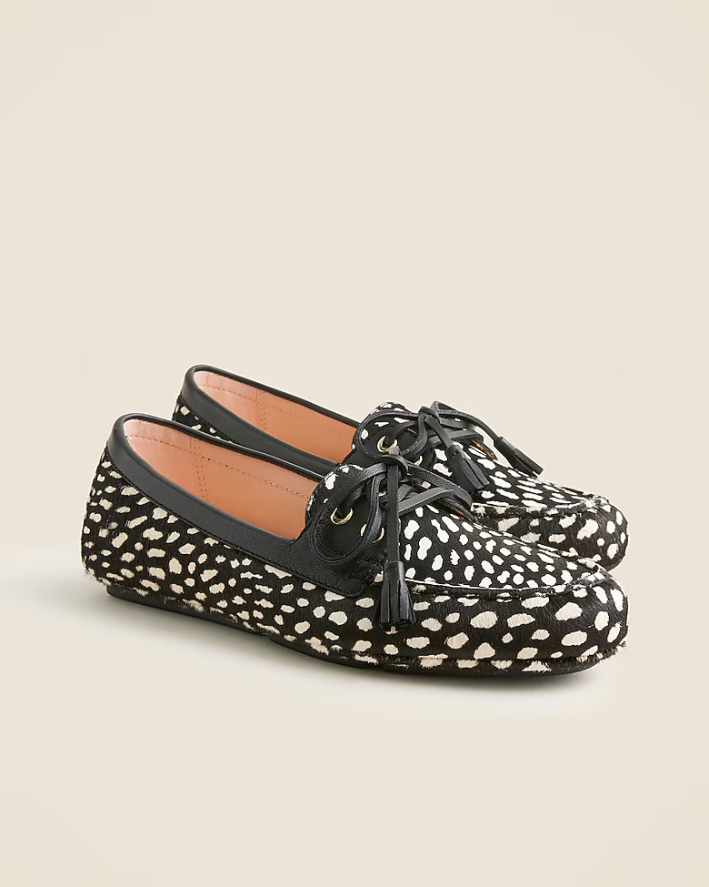 J.Crew driving loafers in printed calf hair | J. Crew US