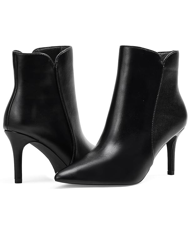 Elisabet Tang Women Chic Heeled Ankle Boots,Sexy Pointed Toe with 3 Inch High Heel Fashion Stylis... | Amazon (US)
