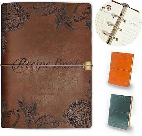 Blank Recipe Book To Write In Your Own Recipes, Leather Recipe Notebook, Recipe Journal Hold 150 ... | Amazon (US)