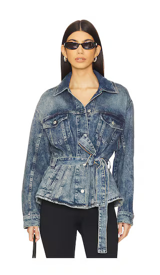 x REVOLVE Knotted Denim Jacket in Cloudy Blues | Revolve Clothing (Global)
